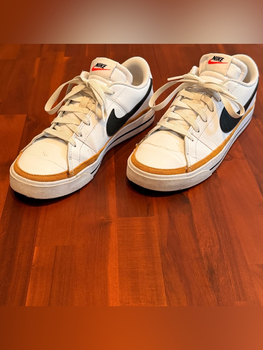 Nike Court Legacy White and Brown Sneakers